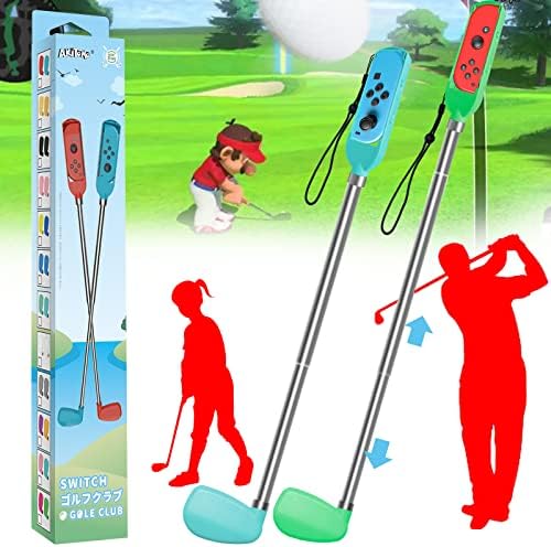 מועדון הגולף של LeLinker 2pack למריו מתג גולף, אביזרי בקר משחקי גולף למריו גולף סופר ראש [עם רצועת שורש